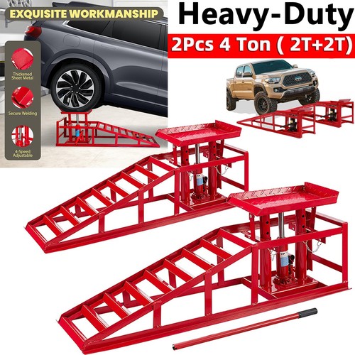 Ton hydraulic car ramps 2pc - hydraulic,