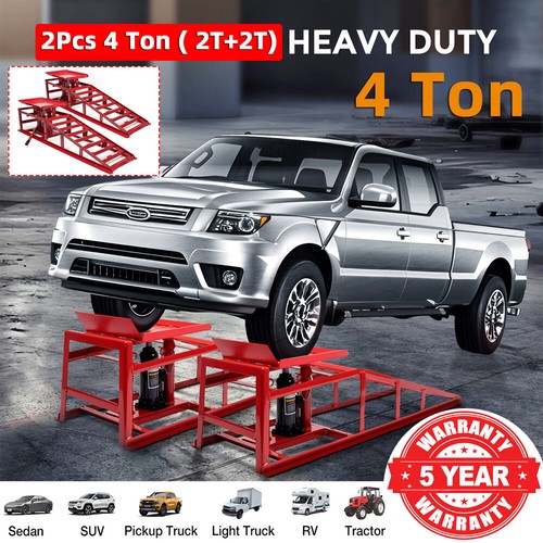 Ton hydraulic car ramps 2pc - car,